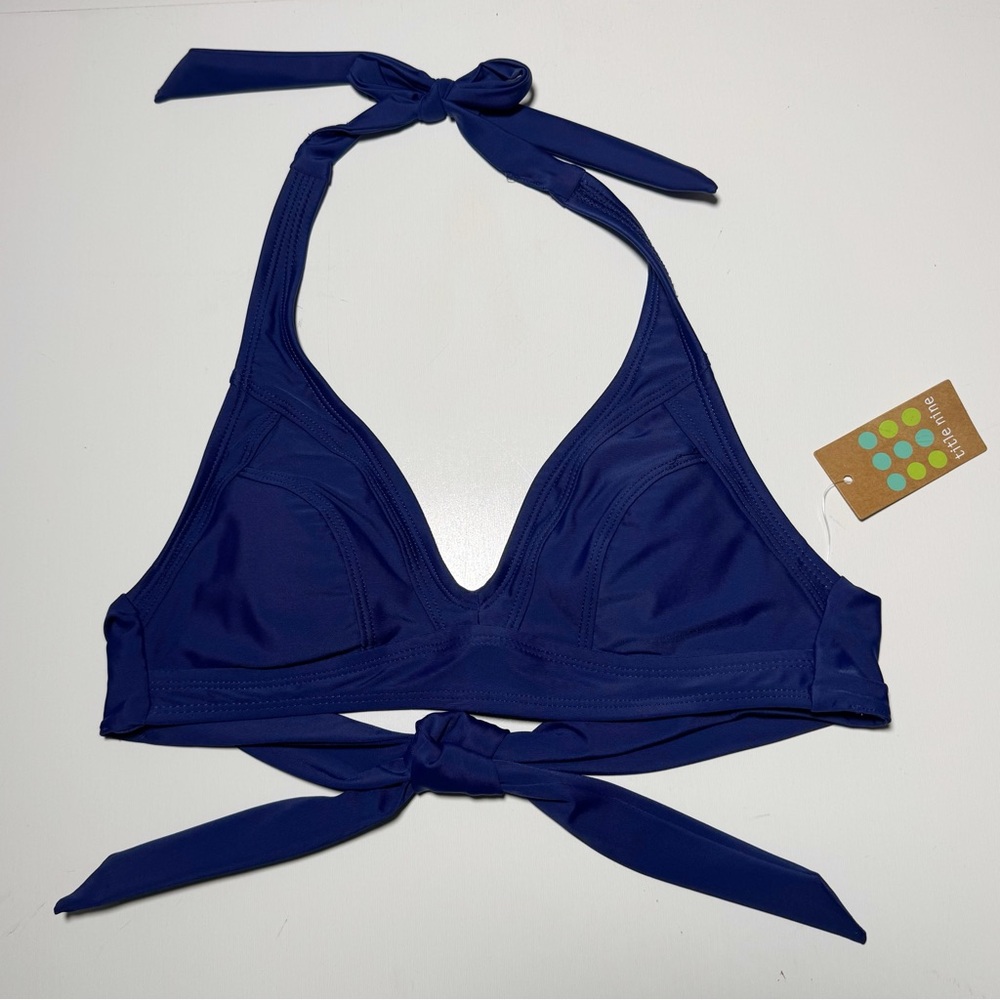 Title Nine Set It and Forget It Halter Bikini Top - Picture 2 of 6